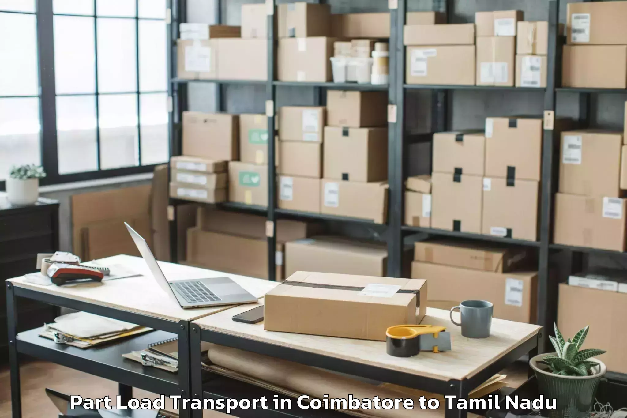 Book Coimbatore to Mannargudi Part Load Transport